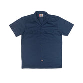 Vintage 90s Dickies Large Dark Blue Short Sleeve Work Shirt Mens Casual Button Up